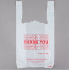 Thank You To Go Bags 11 1 2  X 21  X 6  White Plastic Shopping T-shirt Bags 1 6