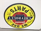 Chevrolet Parts Metal Sign Autographed By 8 Nhra Drivers Gatornationals