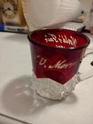 Souvenir From The 1904 St  Louis World Fair Ruby Flash Glass Small Mug