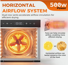 Deshidratador De Alimentos 500w 8 Bandejas Acero 24h 185  f Plateado
