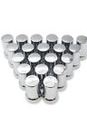 Pack Of 20 Screw On 33mm X 3 375 Chrome Plastic Top Hat Cylinder Style Nut Cover