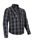 Men s Black   Gray Ce Armor Protection Cotton Shirt Biker Riding Shirts