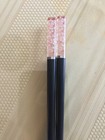 Japanese Transparent Peach Pink Sakura  Chopsticks W  Free Handmade Holder