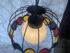 Vintage Mid Century Modern Globe Swag Lamp Chandelier 70 s Lightcraft Pendant