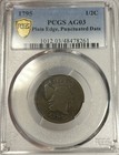 1795 Liberty Cap Half Cent Plain Edge Punctuated Date 1 2c Rare Coin Pcgs Ag03