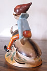 Vintage Pixie Elf Riding Stag Beetle Figurine Occupied Japan Ceramic