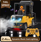 11ch Remote Control Forklift Toy 1 24 Rc Construction Vehicle W  Light   Sound