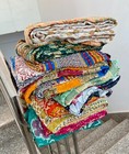 Wholesale Lot Of Indian Vintage Kantha Quilts Handmade Cotton Throws Blankets