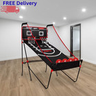 Espn Pro Competition Led 2-player Arcade Basketball Game Foldable Frame 4 Balls