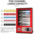 New 5 Slot Snack Vending Machine For Food drink snack Mounted Money Only Coins