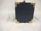Vintage Mid Century Modern Wood Coaster Cork Box Set Black Gold Stacked 
