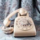 Vintage 1960 s Property Of Pacific Tel Co  Nude Pink Rotary Telephone