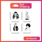 4pcs Afro Women Iron On Decals Heat Transfer For T-shirts Vinyl Sticker Patches