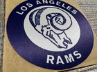 Vintage Los Angeles Ram Logo 3  Nfl Avery Cloth Fabric Sticker Decal Patch 1960s