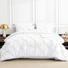 King Size Comforter Set White  7 Pieces Pintuck Bed In A Bag   Oeko-tex 100 C   
