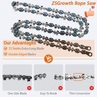 56 Inch High Limb Rope Saw With 72 Sharp Teeth Blades On Both Sides  Rope Chain 