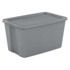 Sterilite  Large Storage Bin  30 Gallon Plastic Container With Snap-on Lid  Gray