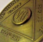 Alcoholics Anonymous 7 Year Aa Back Bronze Medallion Chip Coin Token Sobriety