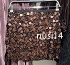 Zara New Woman Sequin Mini Skirt Black Brown Xs-xl 4387 297 099