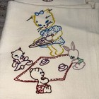 4 Vtg Flour Sack Kitchen Towels Not Embroidered On 38x41 Fun Project To Start