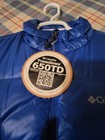 Nwt Columbia Men s Gold 650td Turbodown Down Jacket  Medium  Blue  Omni Heat