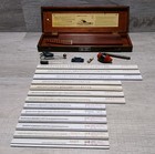 K e Leroy Lettering Set Keuffel   Esser Drafting Kit Mahogany Wood Case Vtg 