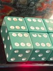 Older Vintage Unusual Light Green 6 Dice Set 121023 