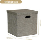 Storage Bins With Lids 13  13  13 Foldable Storage Cube Baskets Boxes Fabric Drawe
