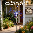 1pc 150 Led Solar Firework Lights Outdoor Garden Decor Waterproof Path Lawn Lamp