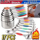 17 Pcs Magnetic Dual Sided Measuring Cup Spoons Stainless Kitchen Tool Us Stock 