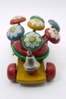 Vintage Kouvalias Wooden Pull Along Toy Greek Used