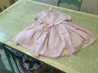 Vintage 1950s Girls Sz 8  Pink Semi Sheer With Lace Party Dress