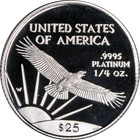 1997-w Platinum American Eagle  25 Proof Bullion Coin - Ogp Coa - Stock