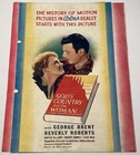 God s Country And The Woman - 1937 Technicolor Film - Fold-out Wb Movie Trade Ad