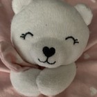 Carters Just One You Pink And White Hearts Bear Plush Baby Security Blanket Soft