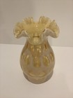 Vintage Fenton Honeysuckle Coin Dot Opalescent Lamp Chimney Shade 7 3 8   