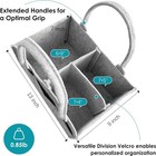 2 Pack Diaper Caddy Organizer - Portable Baby Caddy Organizer With Handle - Grey