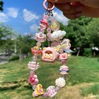 Phone Charm Hand Painted Beads Phone Accessories Keyring Kawaii