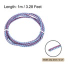 Round Braided Leather Cord Bolo Leather Cord 3mm X 1m Blue And Purple