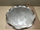 Vintage Aluminum Serving Tray - Floral Wall Decor