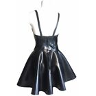Latex Catsuit Rubber Gummi Sexy Black Trims Dress Fitted Customized 0 4mm