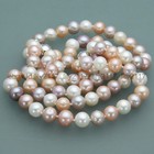 7-8mm Real Natural Multi-color Freshwater Pearl Necklace Bracelet Earrings Set