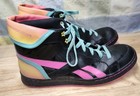Reebok Dance Vintage 1980 s High Top Sneakers White Purple Pink Womens Size 6