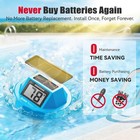 Digital Floating Pool Thermometer With Dual Display  Solar Powered  High