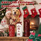 3 Pcs Christmas Table Block Sign Dog Tiered Tray 