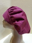 Solid Burgundy Women s Bouffant Surgical Scrub Hat cap Handmade