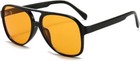 Retro Vintage 70s Sunglasses For Men Women Oversized Yellow Lens Shades