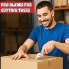 100 Pack Utility Knife Blades Sk5 Steel Heavy Duty Box Cutter Refills