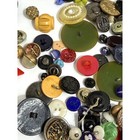 Vintage Antique Button Lot 150  Mixed Materials Bakelite Glass Metal Mop