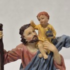 Saint Christopher Carrying Christ Child Religious Figurine 4 25 Inch Statue